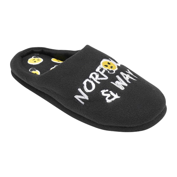 Norfolk & Way Mens Text Slip-on Mules