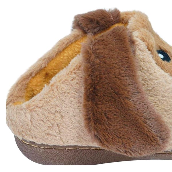 K Collection Womens/Ladies Dog 3D Slippers