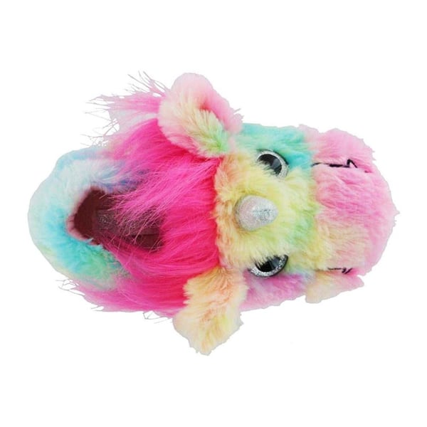 K Collection Womens/Ladies Unicorn Plush 3D Mule Slippers