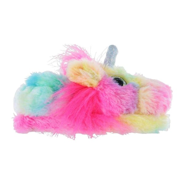 K Collection Womens/Ladies Unicorn Plush 3D Mule Slippers