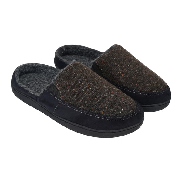 Keanu Mens Tweed Slip-on Mule Slippers