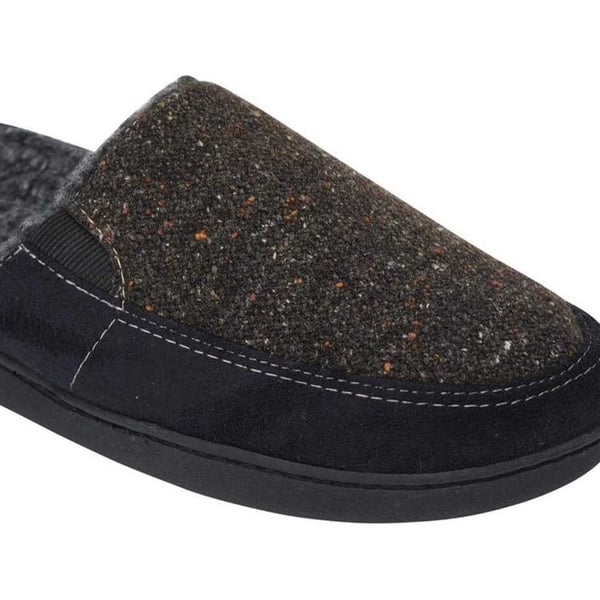 Keanu Mens Tweed Slip-on Mule Slippers