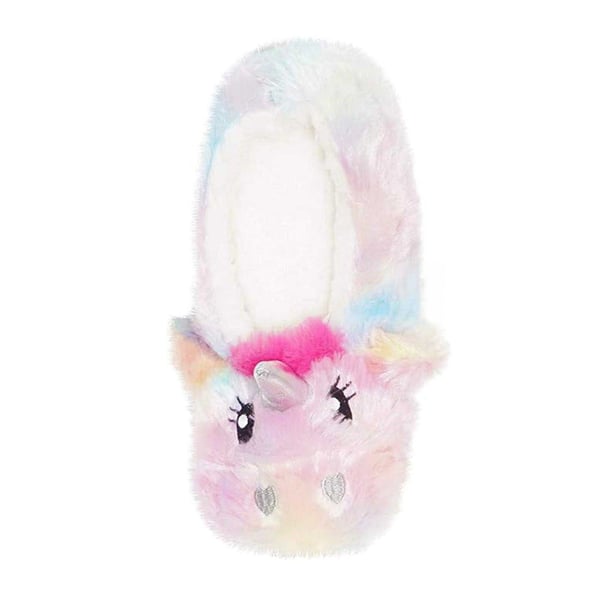 K Collection Girls Unicorn Plush 3D Slippers