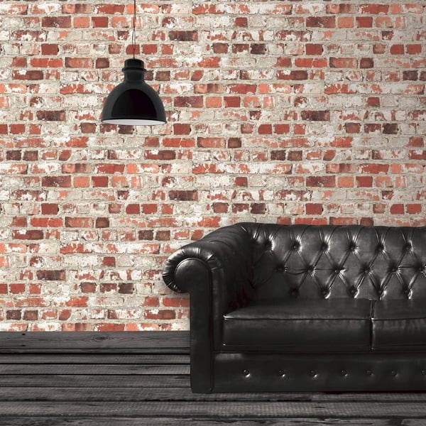 Muriva Stone Loft Brick Effect Wallpaper