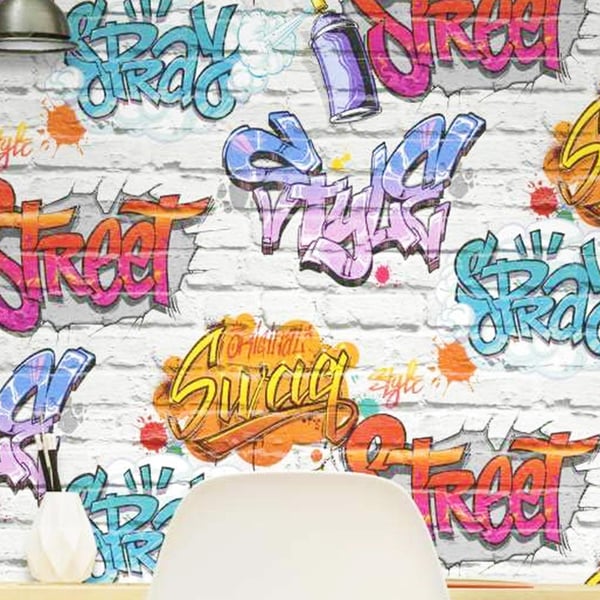 Muriva Street Style Graffiti Wallpaper