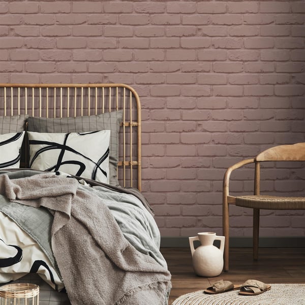Fine Decor Tapet med Tegelväggsmönster