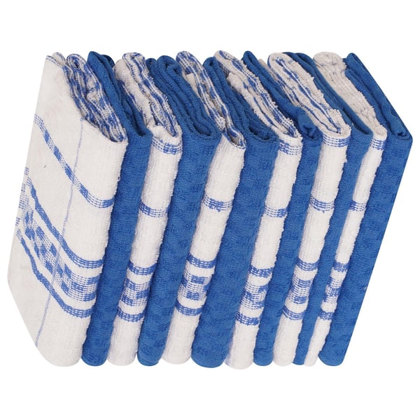 K Collection Checked Tea Towel Set (Pack of 12)