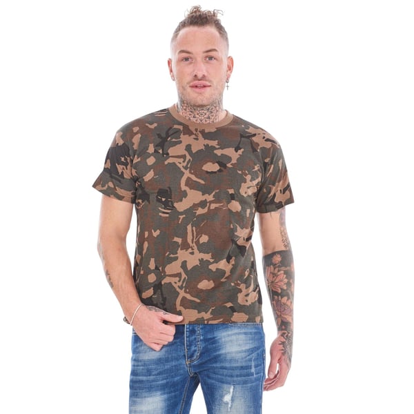 Keanu Mens Camouflage T-Shirt (Pack of 3)