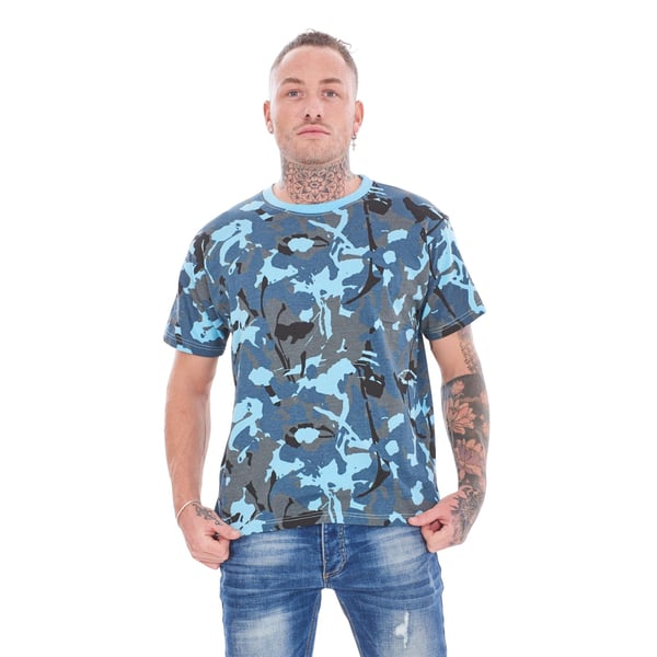 Keanu Mens Camouflage T-Shirt (Pack of 3)