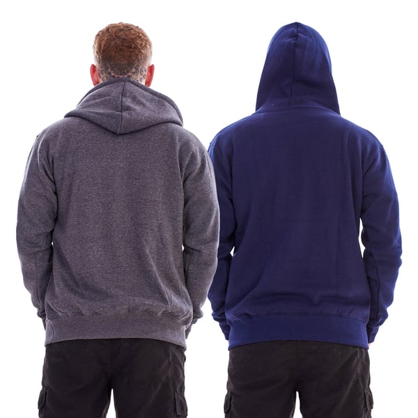 Keanu Mens Fleece Full Zip Hoodie (Pack of 2)