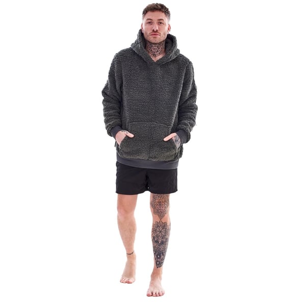 Keanu Mens Sherpa Half Zip Hoodie