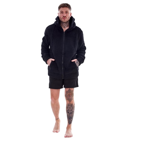 Keanu Mens Sherpa Full Zip Hoodie