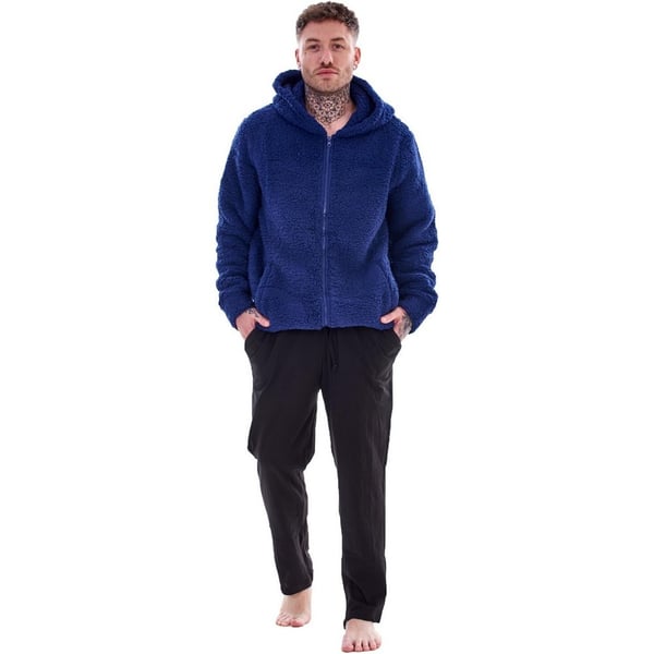 Keanu Mens Sherpa Full Zip Hoodie