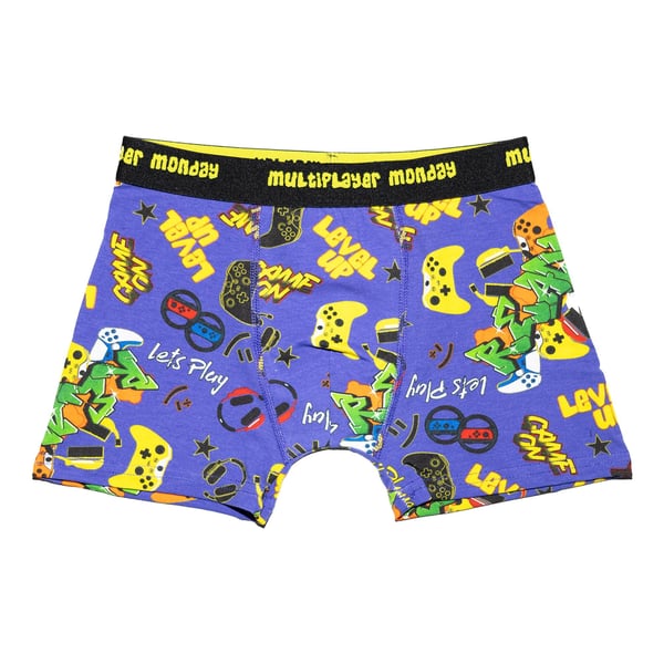 Floso Boys Gamer Days of the Week Cotton Blend Boxer Shorts (Pack of 7)