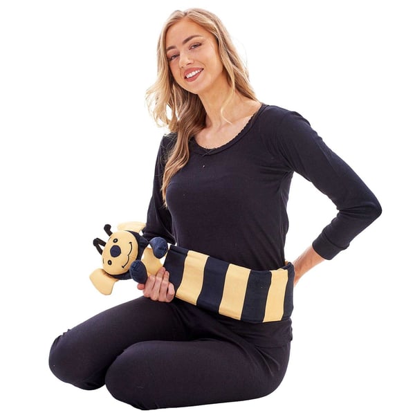 K Collection Bumblebee Extra Long 2L Hot Water Bottle And Cover