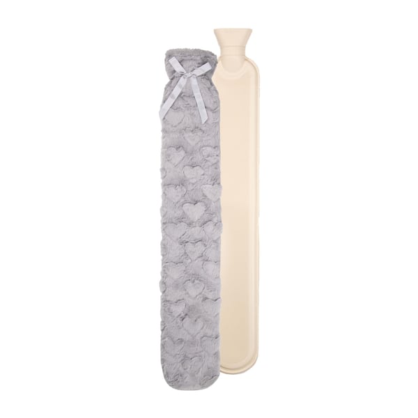 K Collection Heart Extra Long 2L Hot Water Bottle And Cover