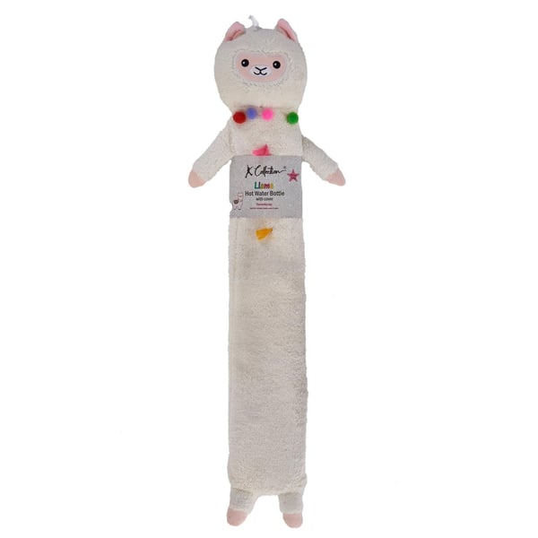 K Collection Llama Extra Long 2L Hot Water Bottle And Cover