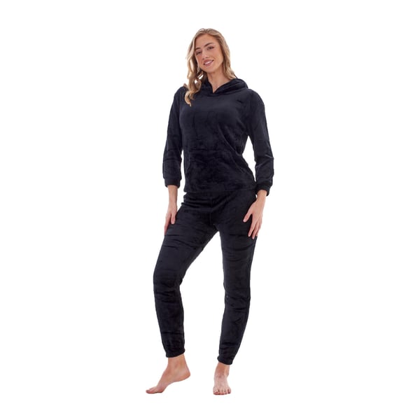 Keanu Womens/Ladies Fleece Pull Over Long Pyjama Set