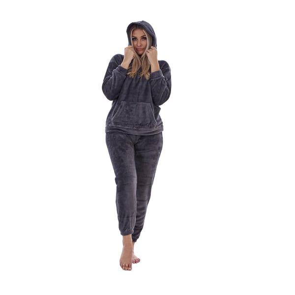 Keanu Womens/Ladies Fleece Pull Over Long Pyjama Set