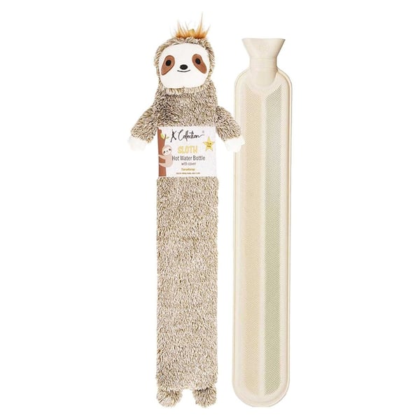 K Collection Sloth Extra Long 2L Hot Water Bottle And Cover