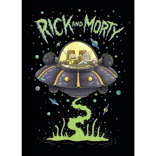 Rick And Morty UFO Space Cruiser -fleecepeitto