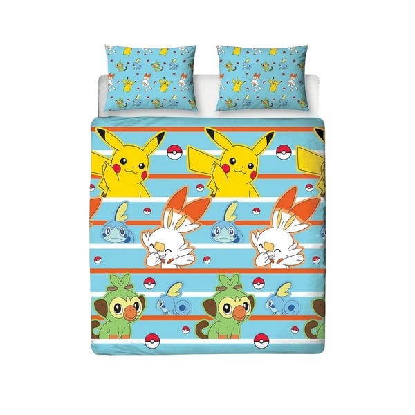 Vändbart påslakanset med Pokémon-karaktärer