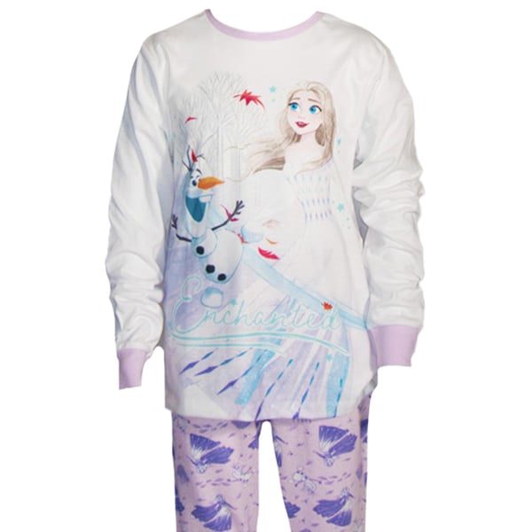 Disney tyttöjen Elsa & Olaf pitkä pyjamasetti (2 kpl pakkaus)