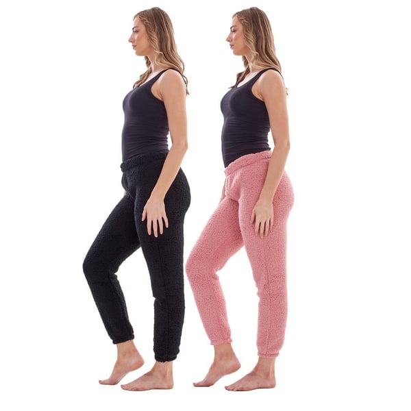Keanu Womens/Ladies Borg Lounge Pants (Pack of 2)