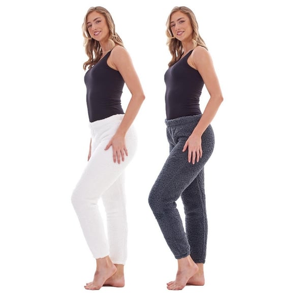 Keanu Womens/Ladies Borg Lounge Pants (Pack of 2)