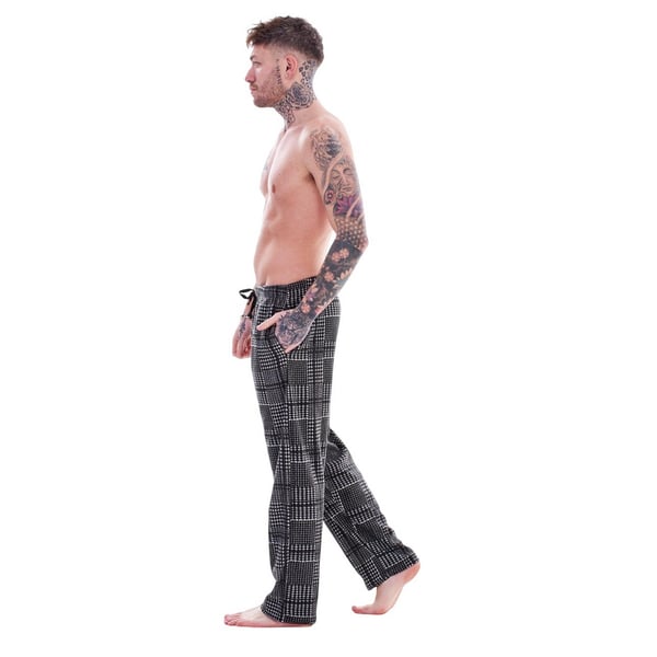 Keanu Mens Houndstooth Lounge Pants (Pack of 2)