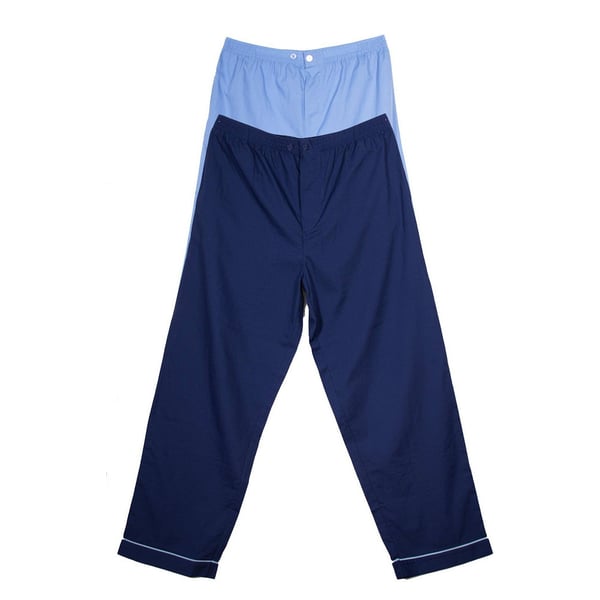 Keanu Mens Poplin Woven Pyjama Bottoms (Pack of 2)