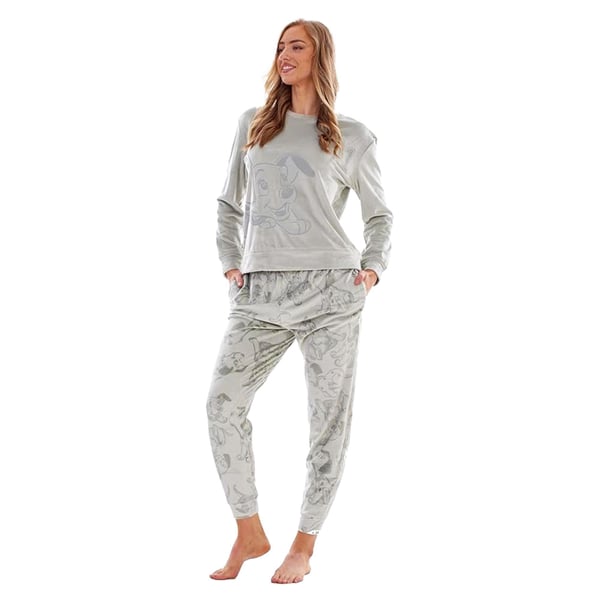 101 Dalmatians Womens/Ladies All-Over Print Velour Long Pyjama Set