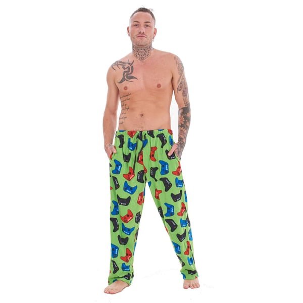 Keanu Mens Gamer Controller Lounge Pants (Pack of 2)