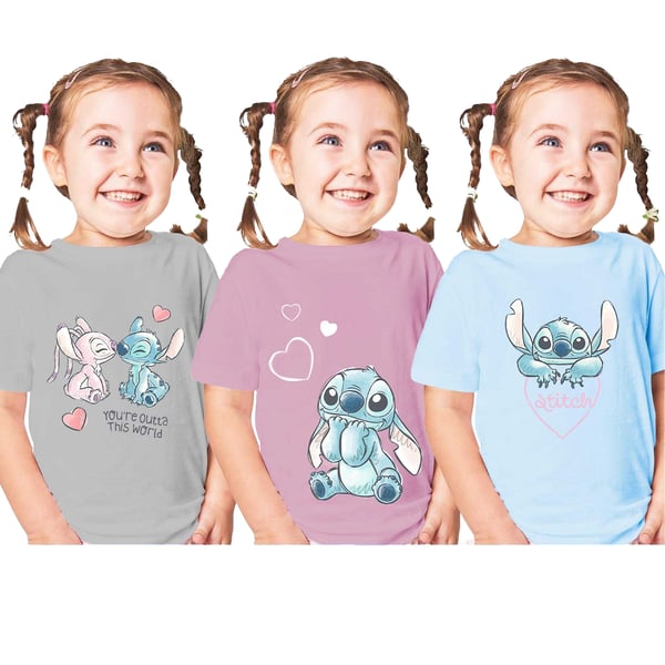 Lilo & Stitch Lasten Stitch & Angel T-paita
