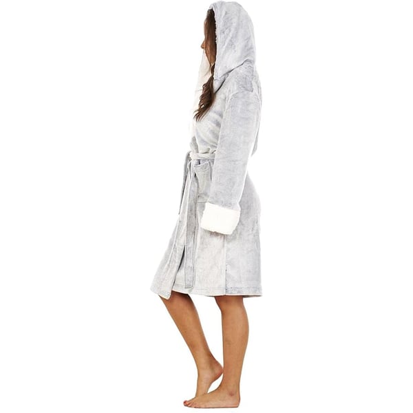 Keanu Womens/Ladies Shimmer Sherpa Fleece Dressing Gown
