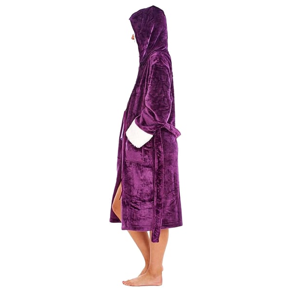Keanu Womens/Ladies Shimmer Sherpa Fleece Dressing Gown