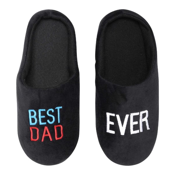 Keanu Mens Best Dad Ever Slip-on Mule Slippers