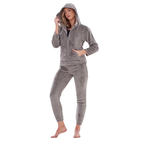 Keanu Womens/Ladies Zipped Long Pyjama Set