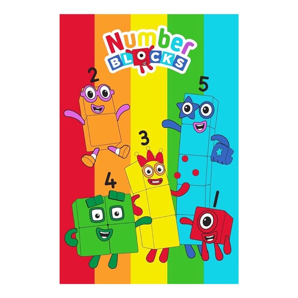 Numberblocks Fleece Rainbow-tæppe
