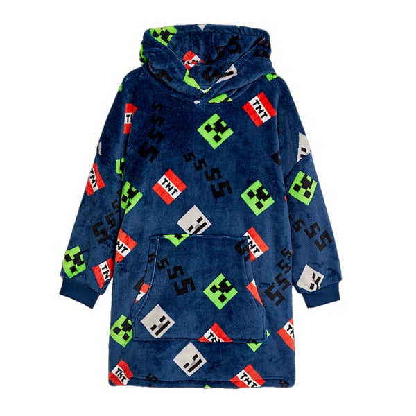 Minecraft Childrens/Kids Icons Sherpa Fleece Oversized Hoodie Blanket