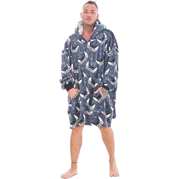 Gamer Childrens/Kids Controller Fleece Oversized Hoodie Blanket