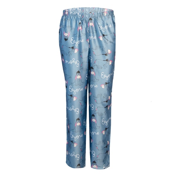 Winnie the Pooh Womens/Ladies Eeyore Satin Straight Leg Long Pyjama Set
