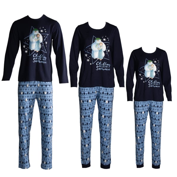 The Snowman Womens/Ladies Polar Bear Christmas Long Pyjama Set The Snowman Womens/Ladies Polar Bear Christmas Long Pyjama Set