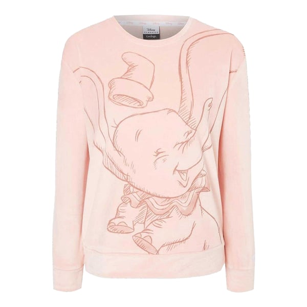 Dumbo Womens/Ladies Velour Long-Sleeved Long Pyjama Set