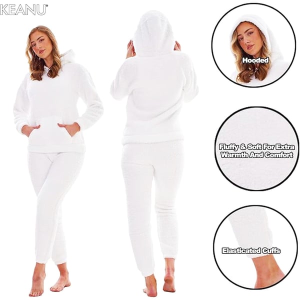 Keanu Womens/Ladies Borg Long Pyjama Set