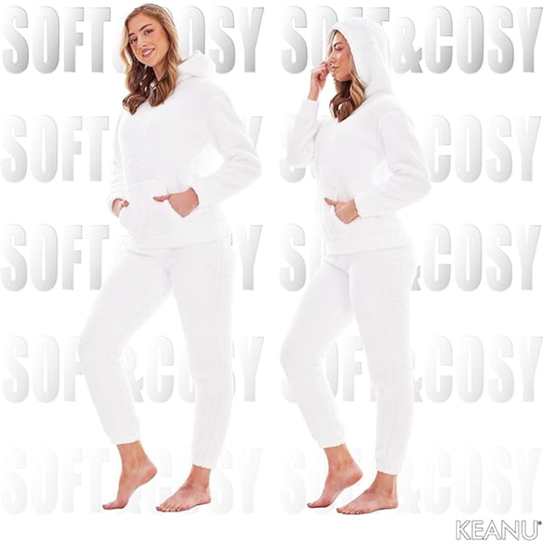 Keanu Womens/Ladies Borg Long Pyjama Set