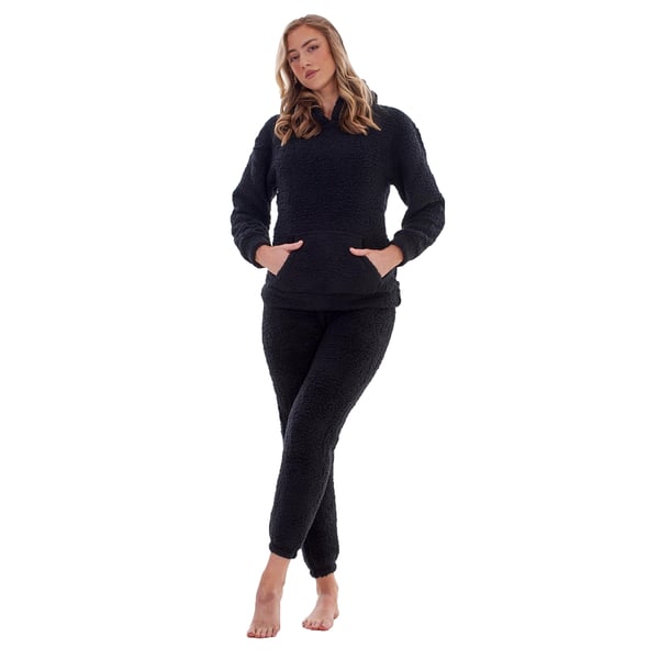 Keanu Womens/Ladies Borg Long Pyjama Set