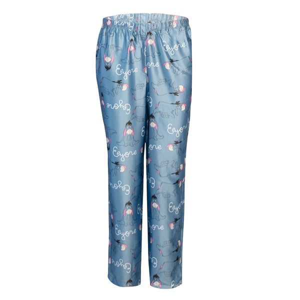 Winnie the Pooh Girls Eeyore Satin Straight Leg Long Pyjama Set
