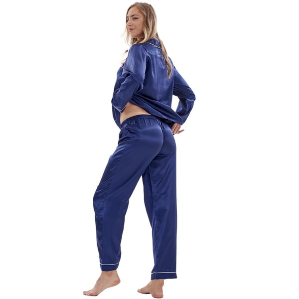 Keanu Womens/Ladies Satin Long Pyjama Set
