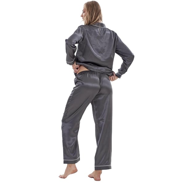 Keanu Womens/Ladies Satin Long Pyjama Set